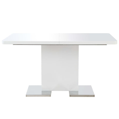 Barnes - Extendable Dining Table High Gloss White 1800 x 900 x 760 mm MDF